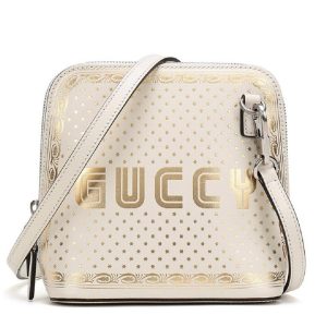 GUCCI Pre-Loved Sega Logo Handbag White