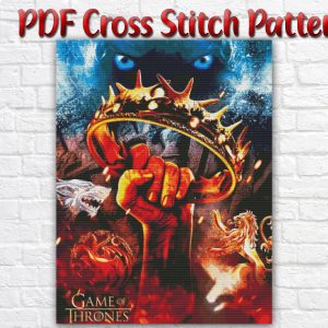 Game Of Thrones Fantasy Movie Counted PDF Cross Stitch Pattern Needlework DMC