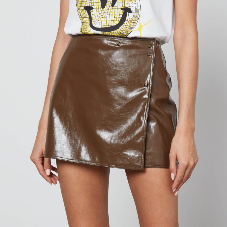 Ganni Patent Faux Leather Mini Skirt - EU 40/UK 12