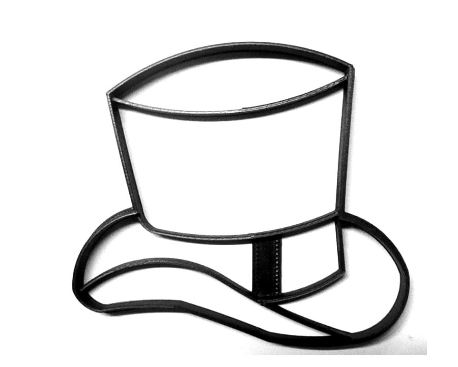 Gatsby Mens Detailed Top Hat 1920s Roaring Twenties Cookie Cutter USA PR3260