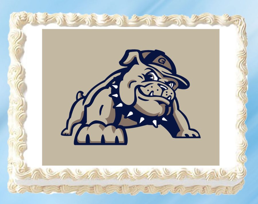 Georgetown Hoyas Edible Image Topper Cupcake Cake Frosting 1/4 Sheet 8.5 x 11"