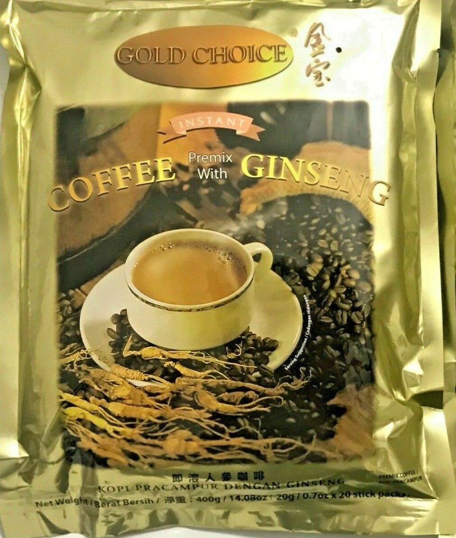 Gold Choice Ginseng Coffee Instant Premix With Ginseng 14.08 Oz / 20 sachets