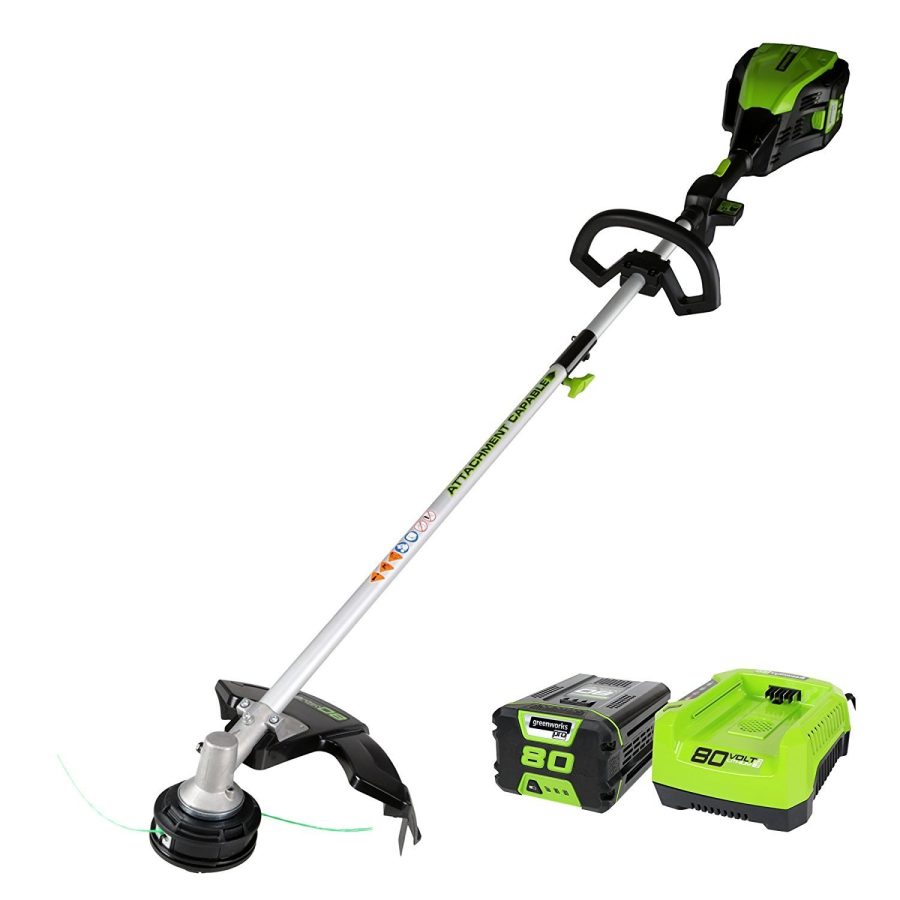 Greenworks Pro 80V 16 inch Cordless String Trimmer (Attachment Capable), 2Ah Bat