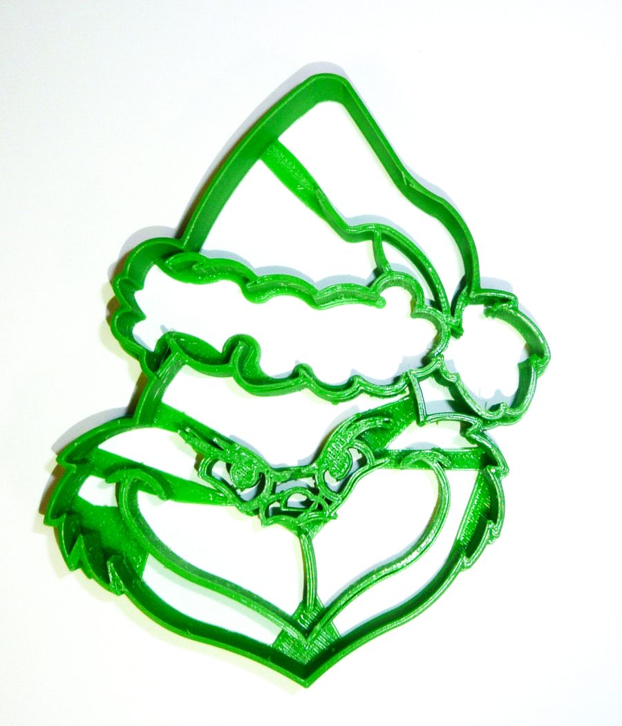 Grinch Head Cartoon Character Christmas Movie Cookie Cutter 3D Printed USA PR682