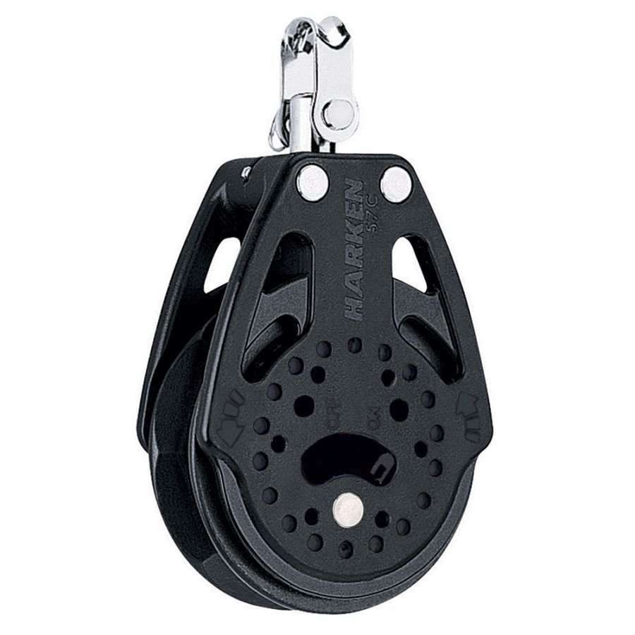 HARKEN 2135 57MM CARBO SINGLE RATCHET BLOCK W/SWIVEL