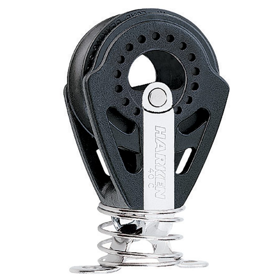 HARKEN 2652 40MM CARBO BLOCK W/SPRING & EYESTRAP