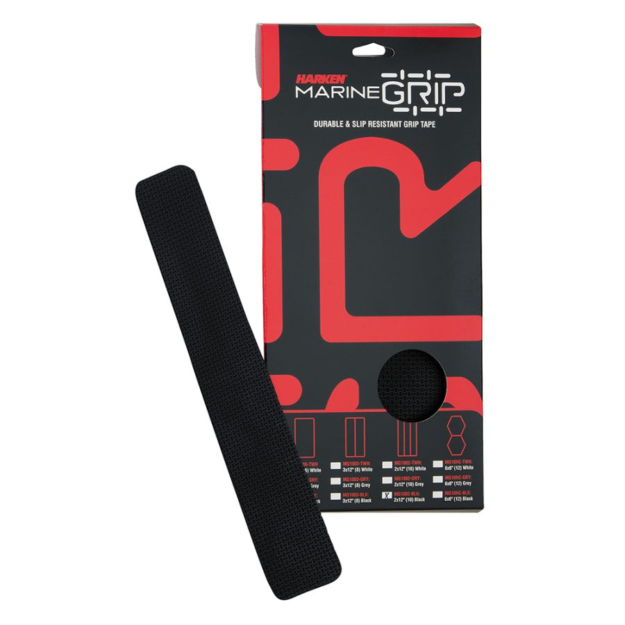 HARKEN MG1002-BLK MARINE GRIP TAPE - 2 X 12 INCH - BLACK -10 PIECES