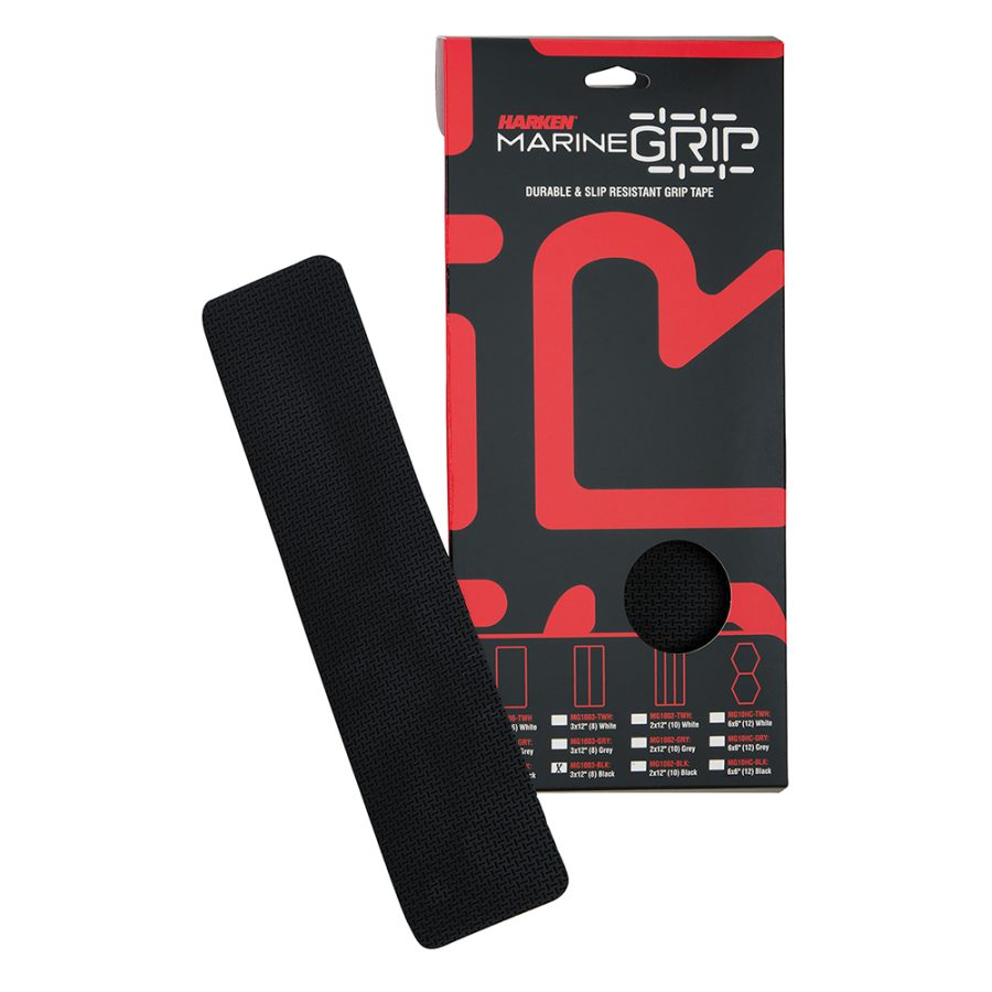 HARKEN MG1003-BLK MARINE GRIP TAPE - 3 X 12 INCH - BLACK - 8 PIECES