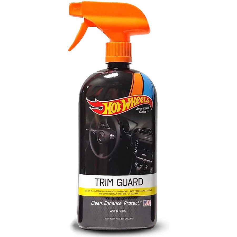 HOT WHEELS HWTG-20 SPRING CLEANING! Interior TRIM GUARD Americana Series Premium Car Care INCH UV Protection INCH Car Cleaning Supplies INCH Car Care Products INCH Interior Car Detailing Supplies INCH Interior Car Cleaner