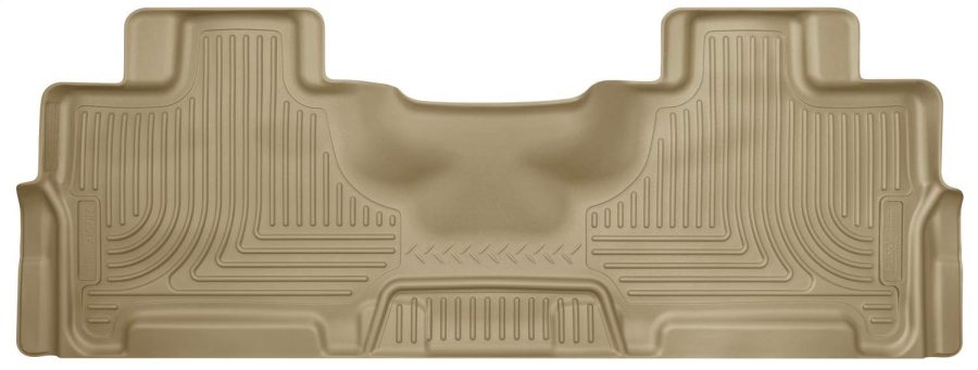 HUSKY LINERS 14363 Weatherbeater Floor Mats | Fits 2007 - 2017 Ford Expedition; Lincoln Navigator | 2nd Row, 1-pc Tan