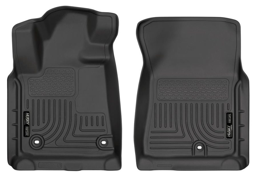 HUSKY LINERS 18561 Weatherbeater | Fits 2012 - 2021 Toyota Tundra CrewMax/Double Cab, 12 - 17 Tundra Regular Cab, 12 - 22 Sequoia, Front Row Liner, Black