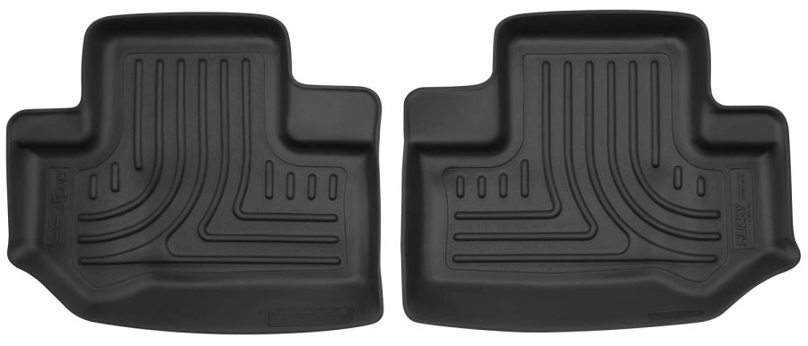 HUSKY LINERS 19041 Weatherbeater Floor Mats | Fits 2011 - 2018 Jeep Wrangler JK 2-Door | 2nd Row, 1-pc Black