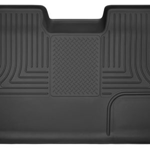 HUSKY LINERS 19331 Weatherbeater | Fits 2009 - 2014 Ford F-150 SuperCrew Cab w/Manual Transfer Case Shifter | Second Row Liner, Black