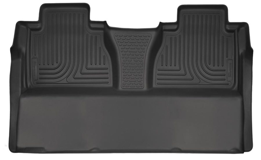 HUSKY LINERS 19581 Weatherbeater | Fits 2014 - 2021 Toyota Tundra CrewMax Cab | Second Row Liner (Full Coverage), Black