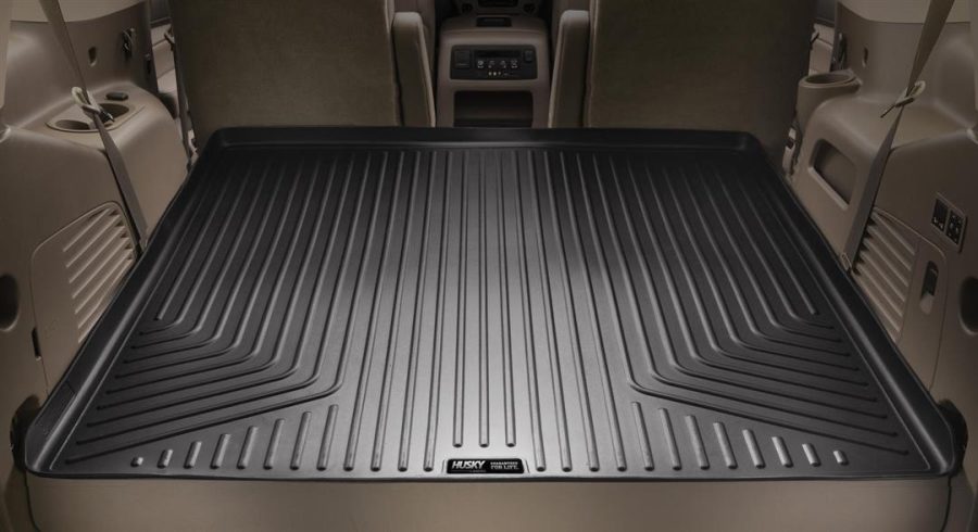 HUSKY LINERS 28141 Weatherbeater | Fits 2017 - 2021 GMC Acadia, Cargo Liner Behind 2nd Seat - Black