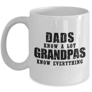 HappyHome Shop Fathers day Gifts - Dads know a lot Grandpas know everything - Fa