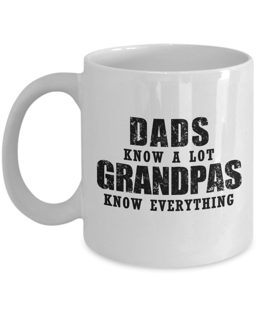 HappyHome Shop Fathers day Gifts - Dads know a lot Grandpas know everything - Fa