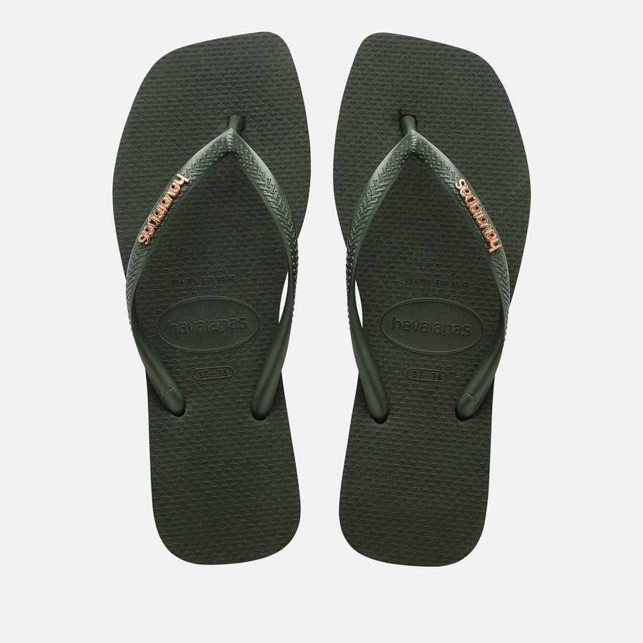 Havaianas Women's Slim Square Rubber Flip Flops - UK 5