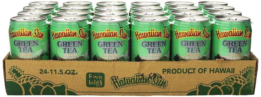 Hawaiian Sun Green Tea with Ginseng, 11.5-Ounce (Pack of 24)