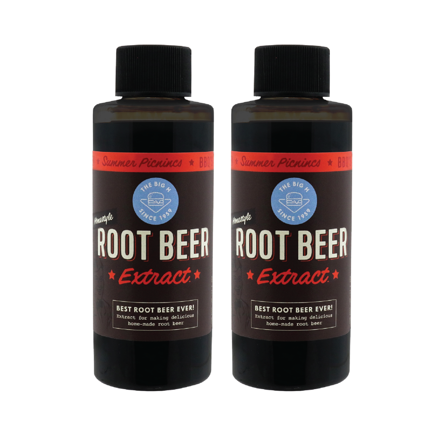 Hires Big H Root Beer Extract, Root Beer Soda and Dessert Syrup, 4 Fl Oz 2 Pack