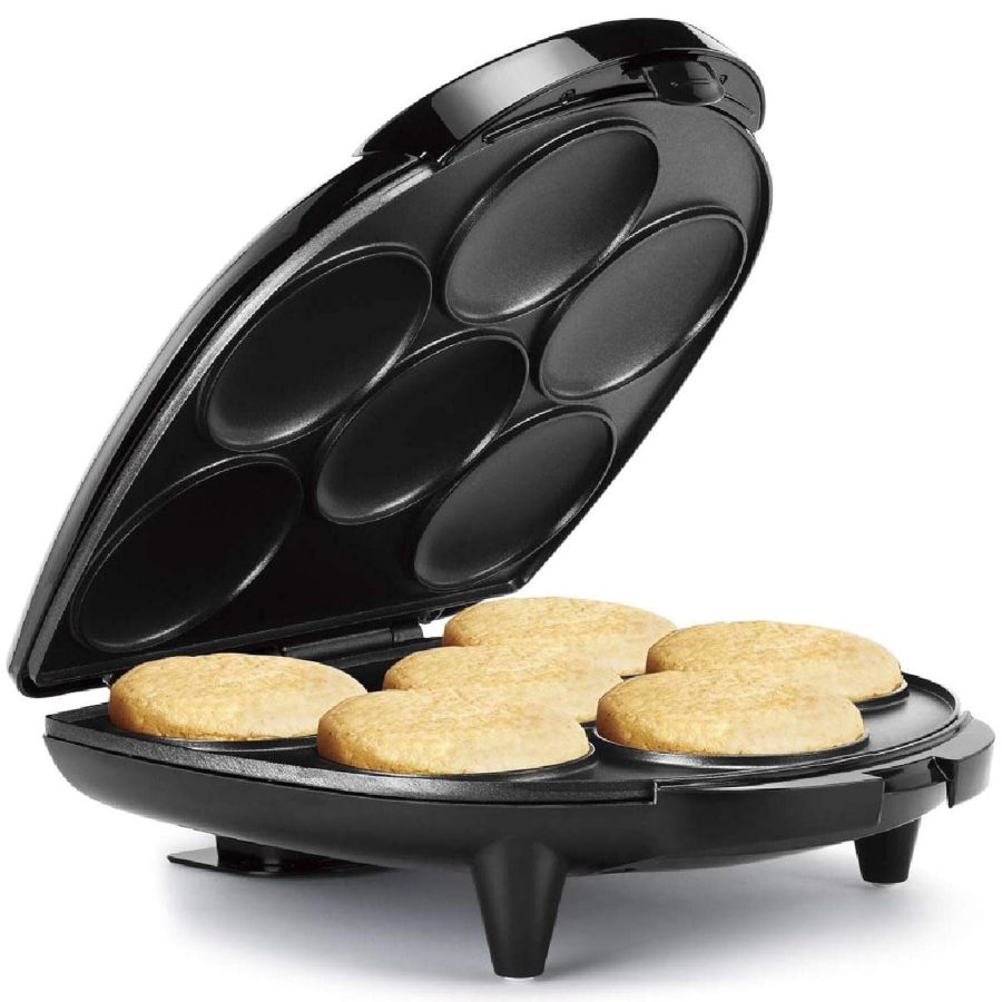 Holstein Housewares Non-Stick 6-Section Multi-Food Maker - Arepas, Mini Pancakes