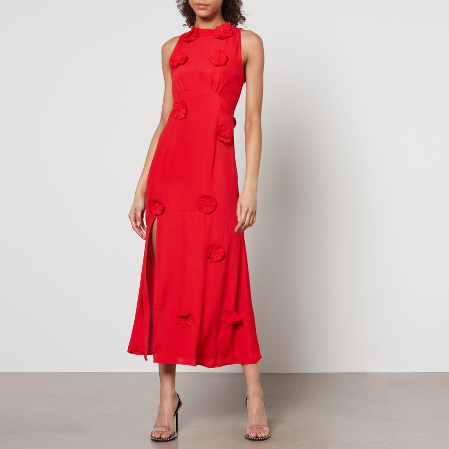 Hope & Ivy Keely Rosette Crepe Dress - UK 6