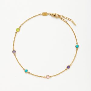 Hot Rox Multi Gemstone Anklet