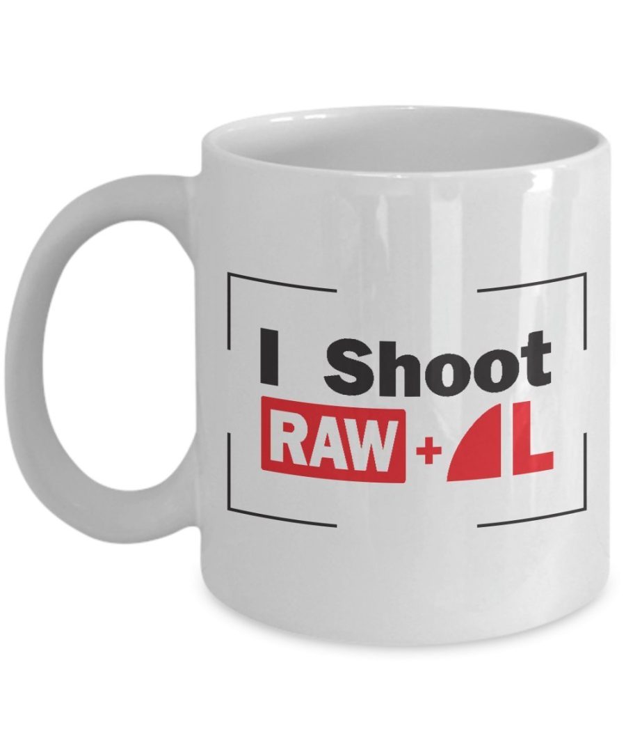 I shoot RAW & Fine Large JPG - Pro Photographer Gift - 11oz Ceramic Coffee Mug