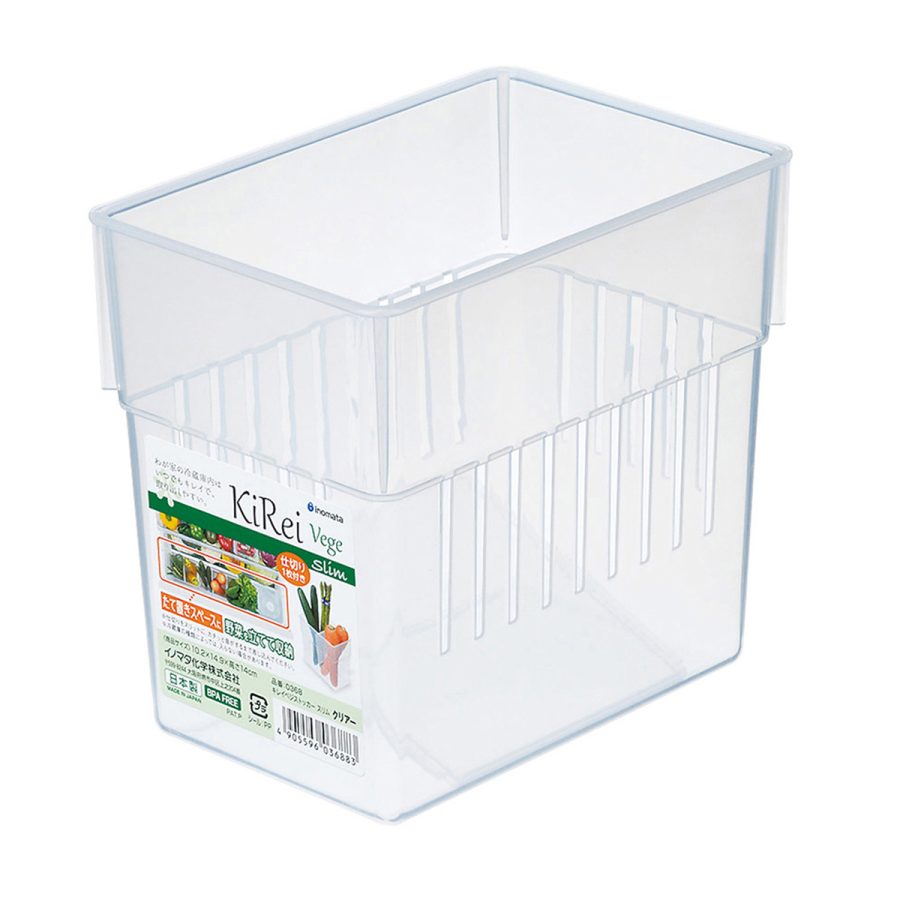 INOMATA Refrigerator Vegetable Organizer 4.0"x5.8"x5.5" (10.2x14.9x14cm) Clear