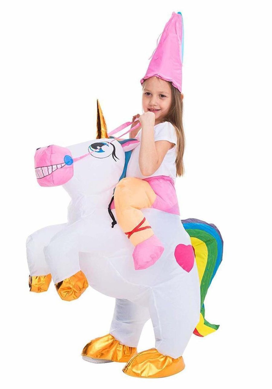 Inflatable Child Unicorn Ride-On Costume