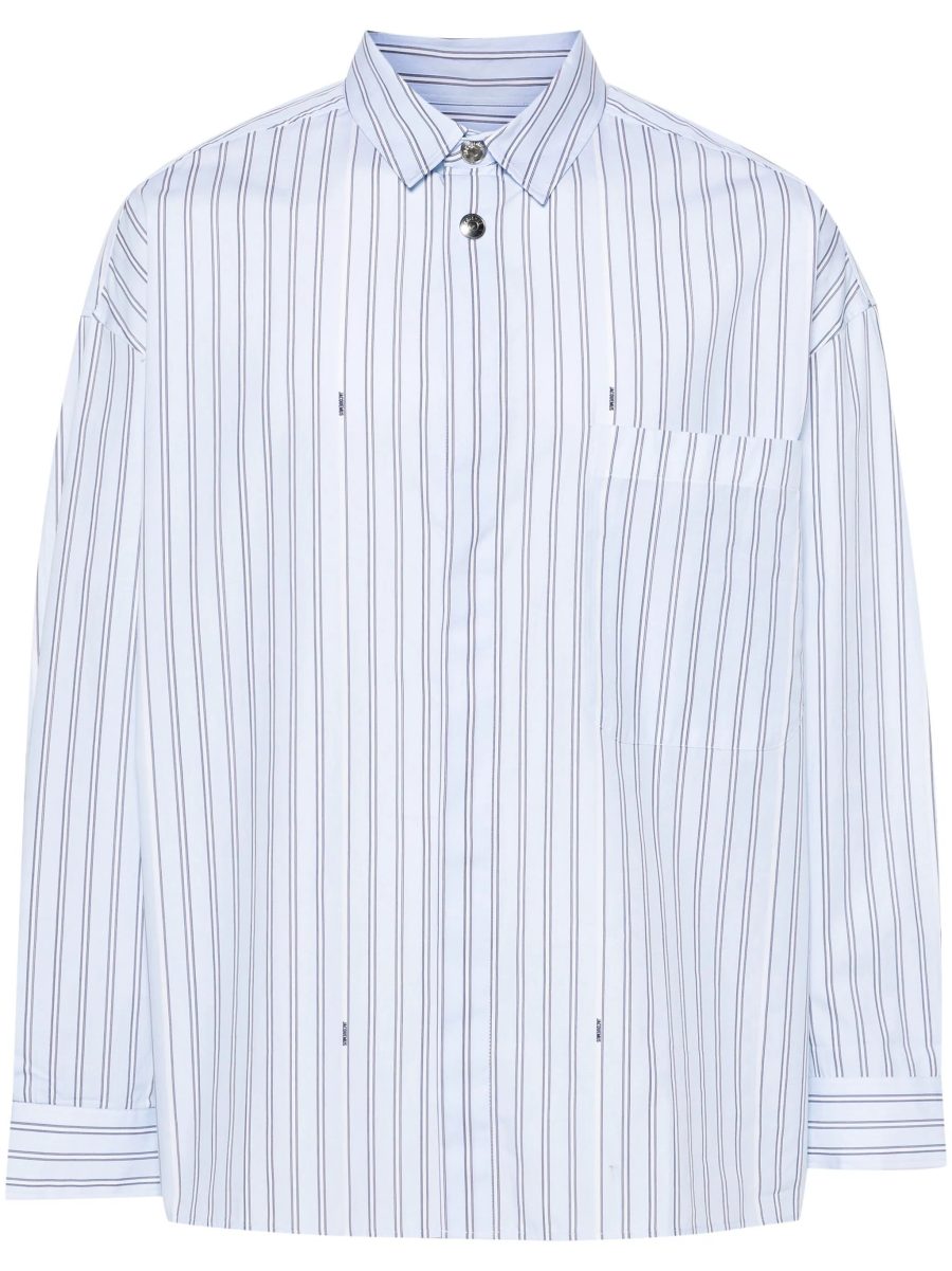 JACQUEMUS La Chemise Manches Longue Blue/White