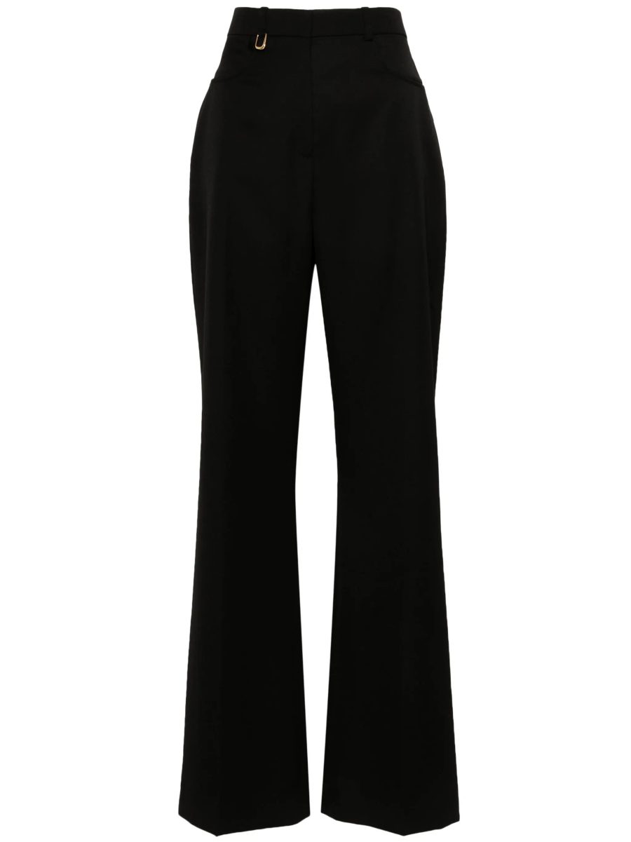 JACQUEMUS WOMEN Le Pantalon Sauge Woven Pants Black