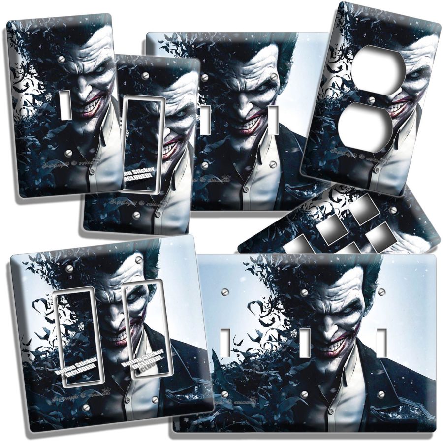 JOKER BATMAN COMICS VILLAIN LIGHT SWITCH OUTLET WALL PLATE KIDS GAME ROOM DECOR