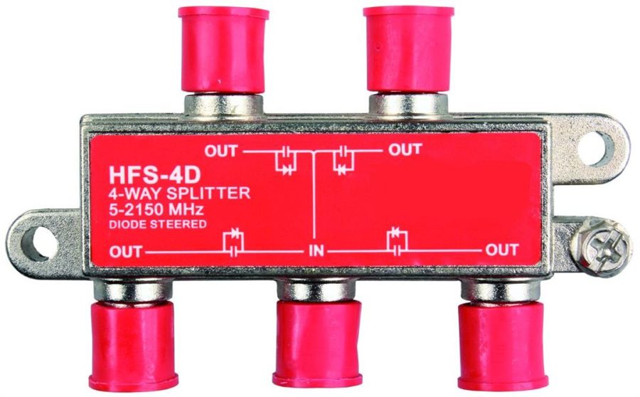 JR PRODUCTS 47345 2 GHz HD/Satellite Line Splitter - 4-Way