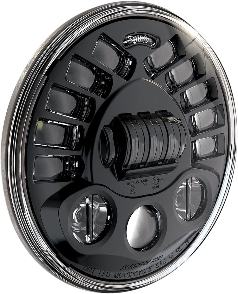 JW SPEAKER 0555011 Model 8790 LED High and Low Beam Adaptive Headlight with Black Inner Bezel