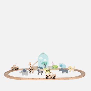 Jabadabado Wooden Go On Safari Train Track & Animals