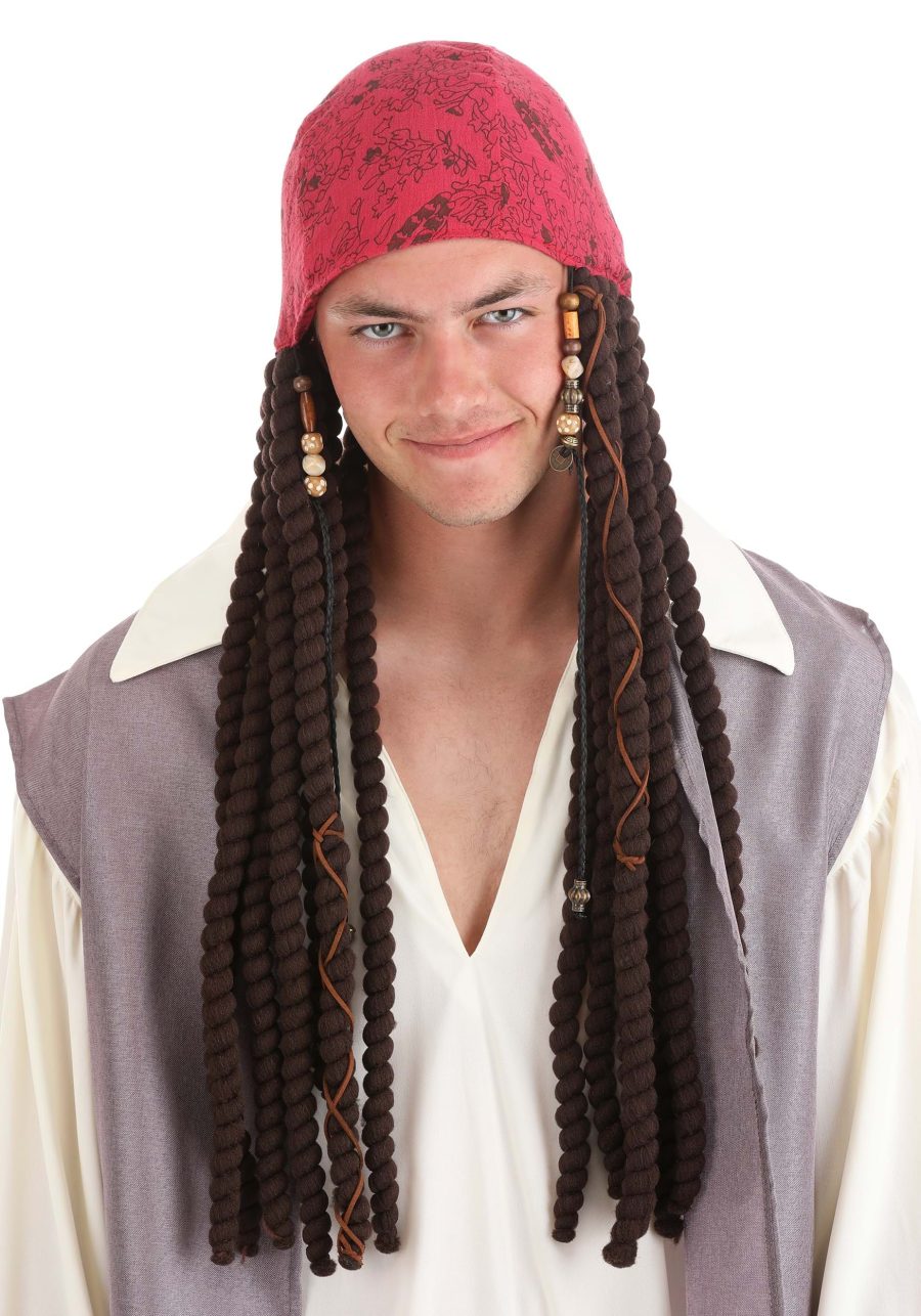 Jack Sparrow Adult Bandana and Dreads Set