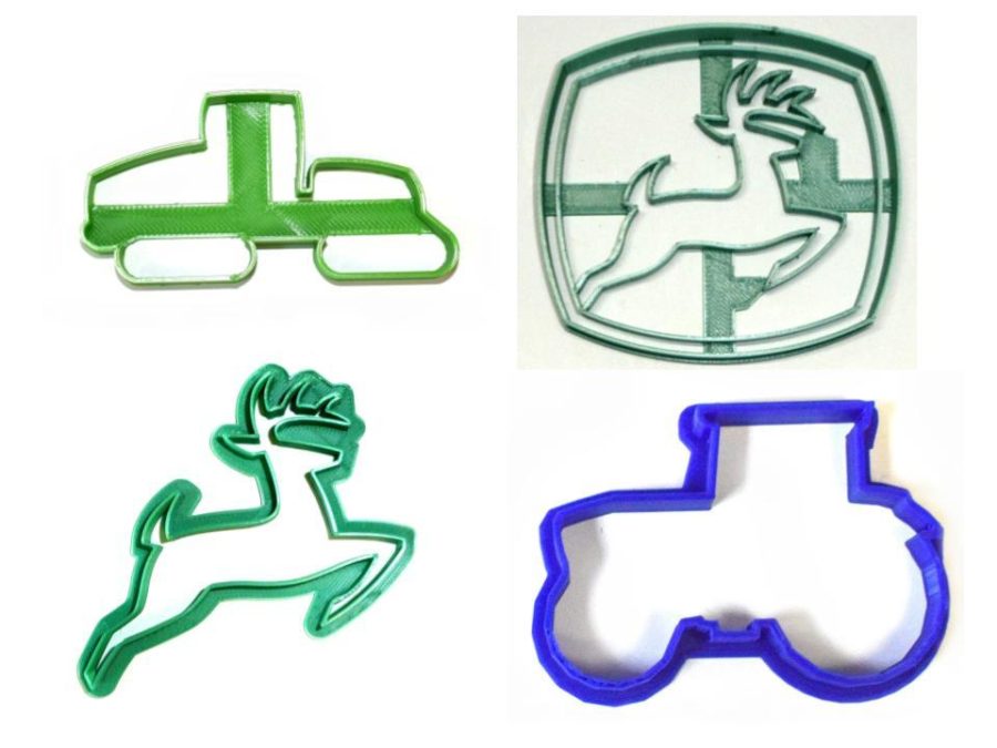 John Deere Heavy Equipment Set of 4 Cookie Cutters USA PR1459