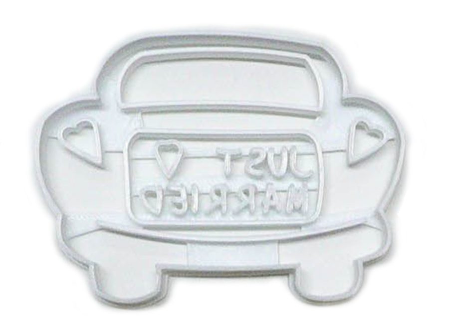 Just Married Sign On Wedding Getaway Car Newlyweds Cookie Cutter USA PR3012