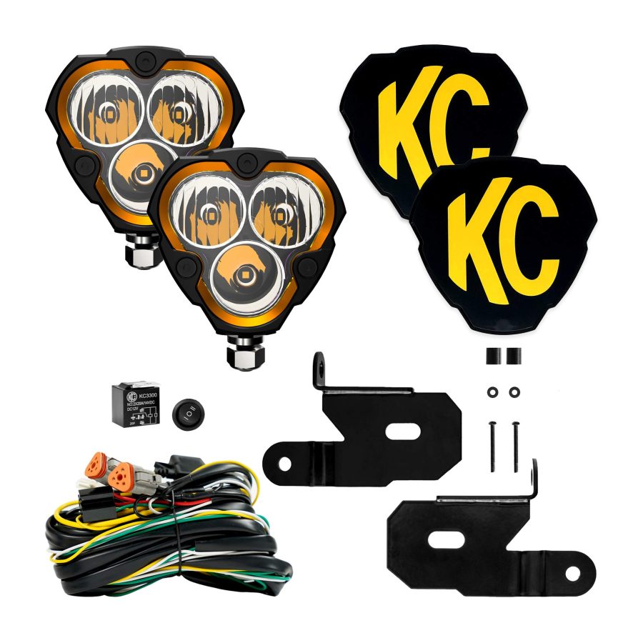 KC HILITES 97129 971279 FLEX ERA 3 40w Combo Beam and A Pillar Bracket - Jeep JL/JT