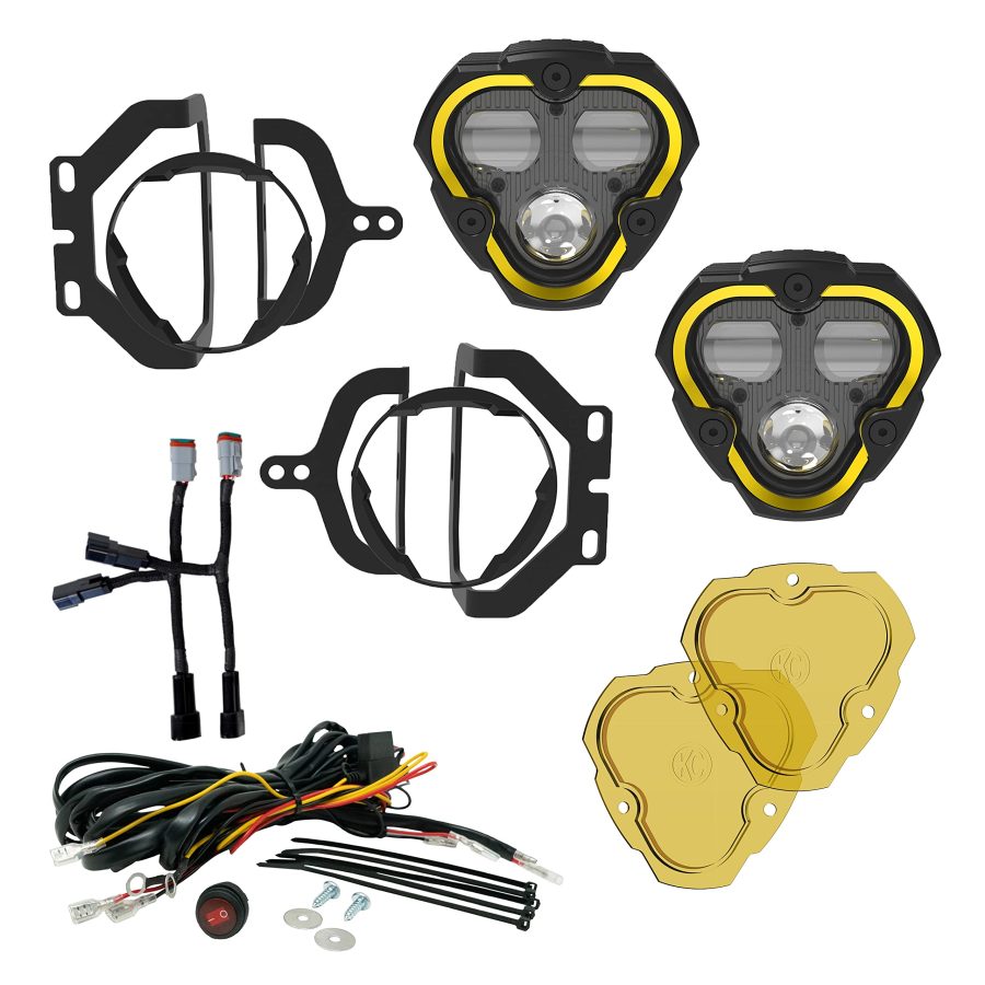 KC HILITES 97148 FLEX ERA 3 Dual Mode SAE Fog Lights - 2-Light Master Kit - JL/JT Sport Bumpers