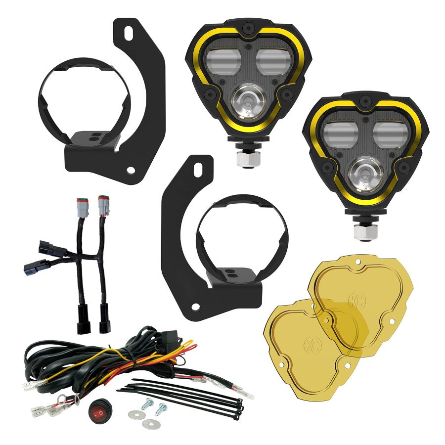 KC HILITES 97149 FLEX ERA 3 Dual Mode SAE Fog Lights - 2-Light Master Kit - JK/JL/JT Steel Bumpers