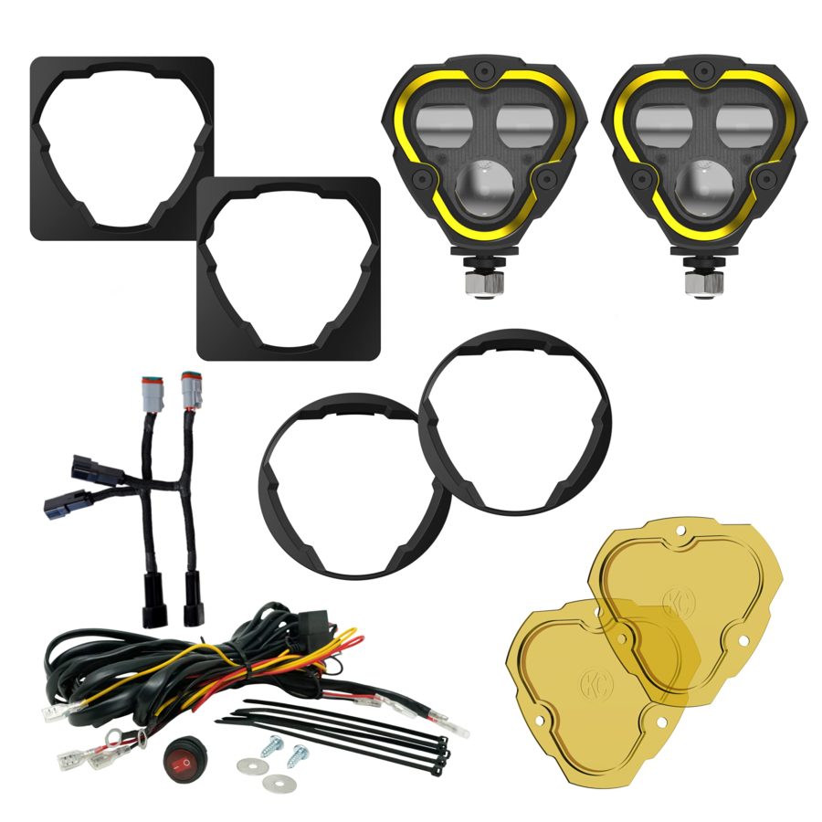 KC HILITES 97155 FLEX ERA 3 Dual Mode SAE Fog Lights - 2-Light Master Kit - Toyota Aftermarket Bumper