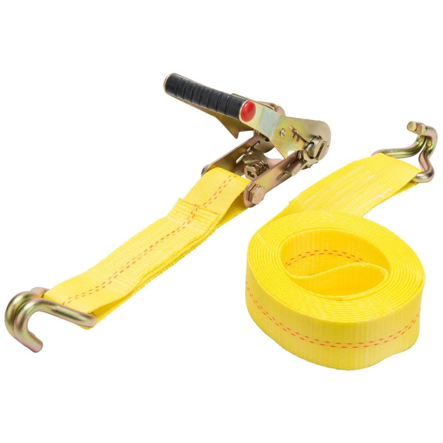 KEEPER 04616 2 INCH x 16FT Heavy Duty Ratchet Tie-Down with Double J-Hooks - 3,333 lbs. Working Load Limit and 10,000 lbs. Break Strength