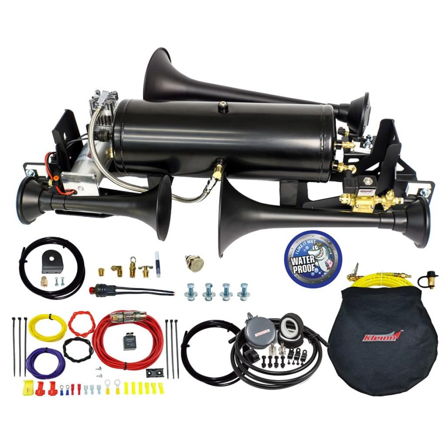 KLEINN RAM1500-734 Air Horns Onboard Air and Train Horn System, Black