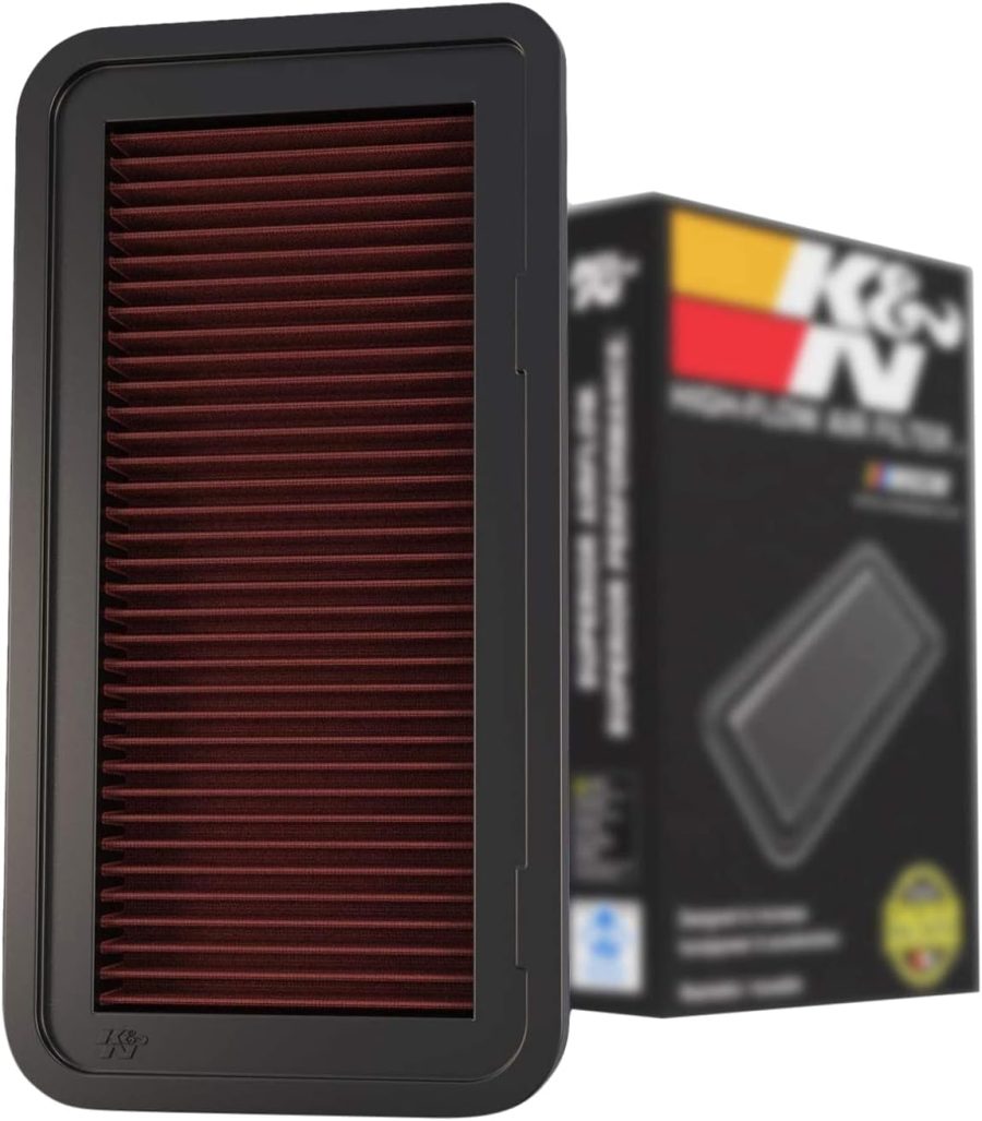 K&N FILTER 33-2135 Engine Air Filter: Increase Power & Acceleration, Washable, Premium, Replacement Car Air Filter: Compatible with 1999-2017 Chevrolet/GMC/Cadillac Truck and SUV V8