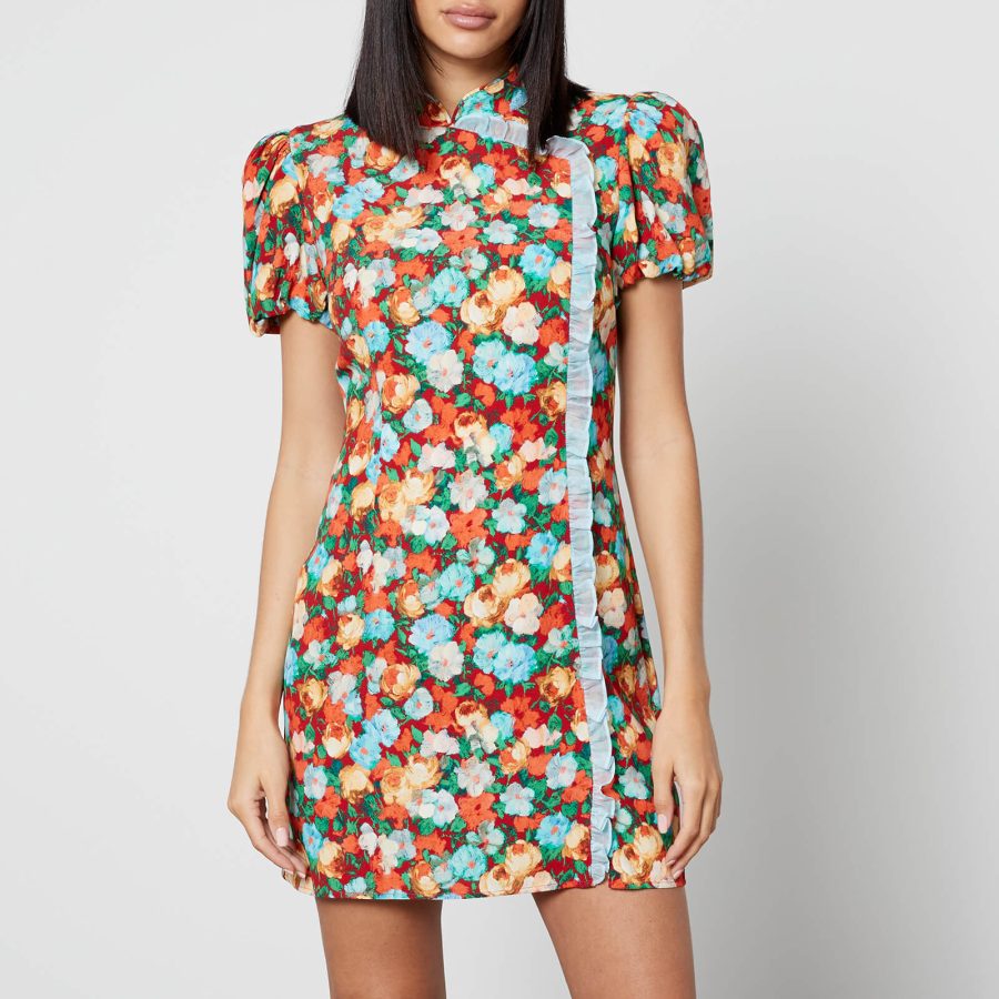 Kitri Philippa Floral-Print Crepe Mini Dress - UK 6