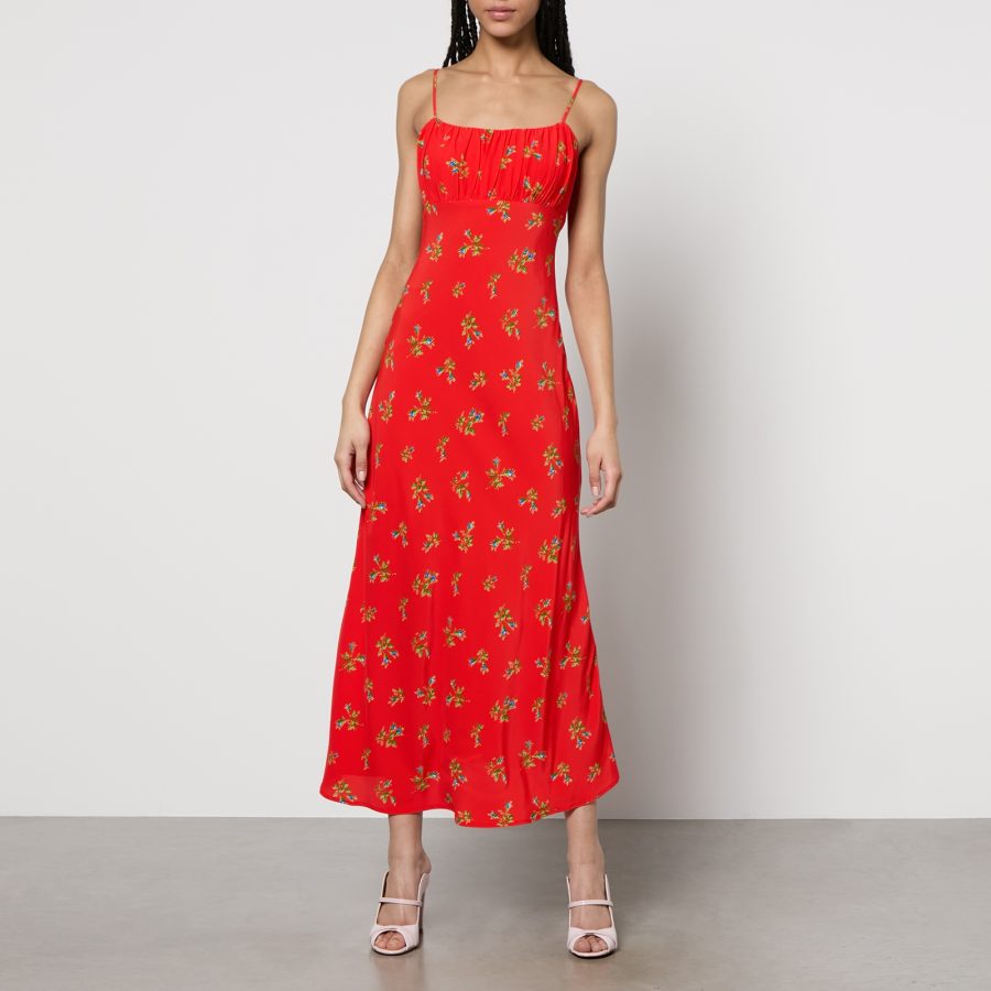 Kitri Velma Floral-Print Lenzing™ EcoVero™ Viscose-Blend Midi Dress - UK 16