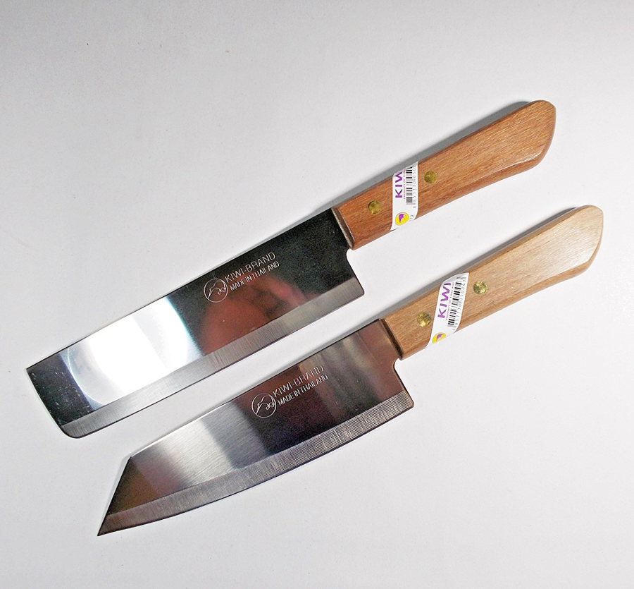 Kiwi 171+172 Dello Chef Cucina Utilità 16.5cm Coltelli Posate Legno Mano