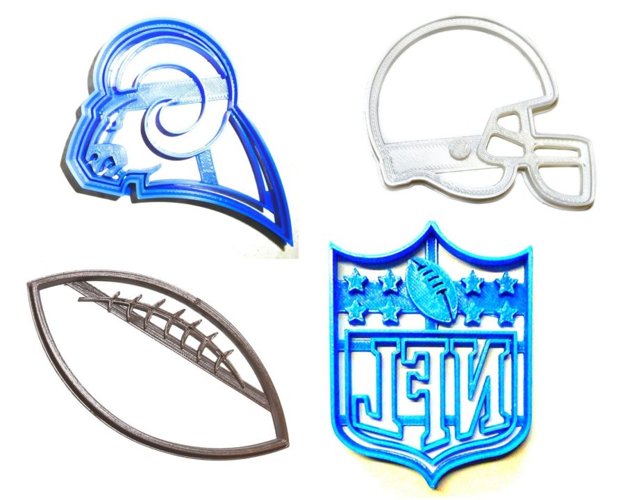 LA Los Angeles Rams NFL Football Logo Set Of 4 Cookie Cutters USA PR1128